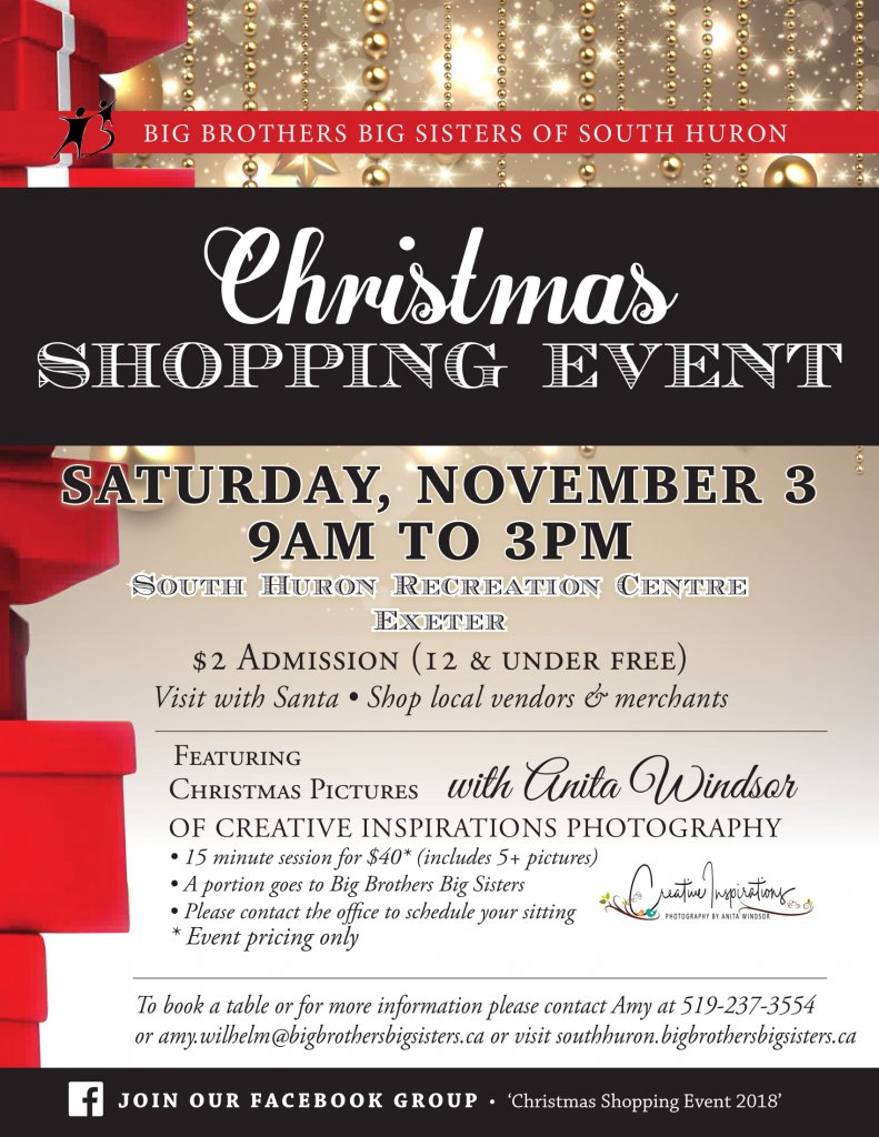 Christmas Shopping Event Poster 20181 Big Brothers Big Sisters of